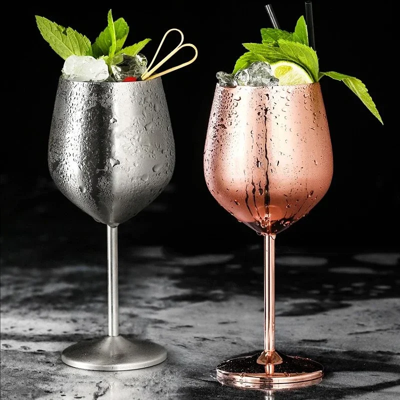 4PCS Stainless Steel Glass Cocktail Creative Metal Wine Glass Bar Restaurant Champagne Red Wine Glass Drinkware Barware Cup 4PCS Stainless Steel Glass Cocktail Creative Metal Wine Glass Bar Restaurant Champagne Red Wine Glass Drinkware Barware Cup