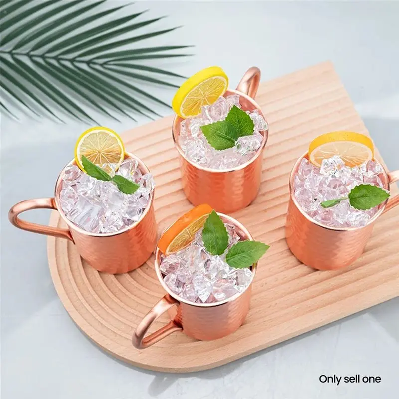 ABYN-400Ml Moscow Mules Mug Stainless Steel Handmade Long-Lasting Cocktail Cup For Home Bar Drinkware Gift