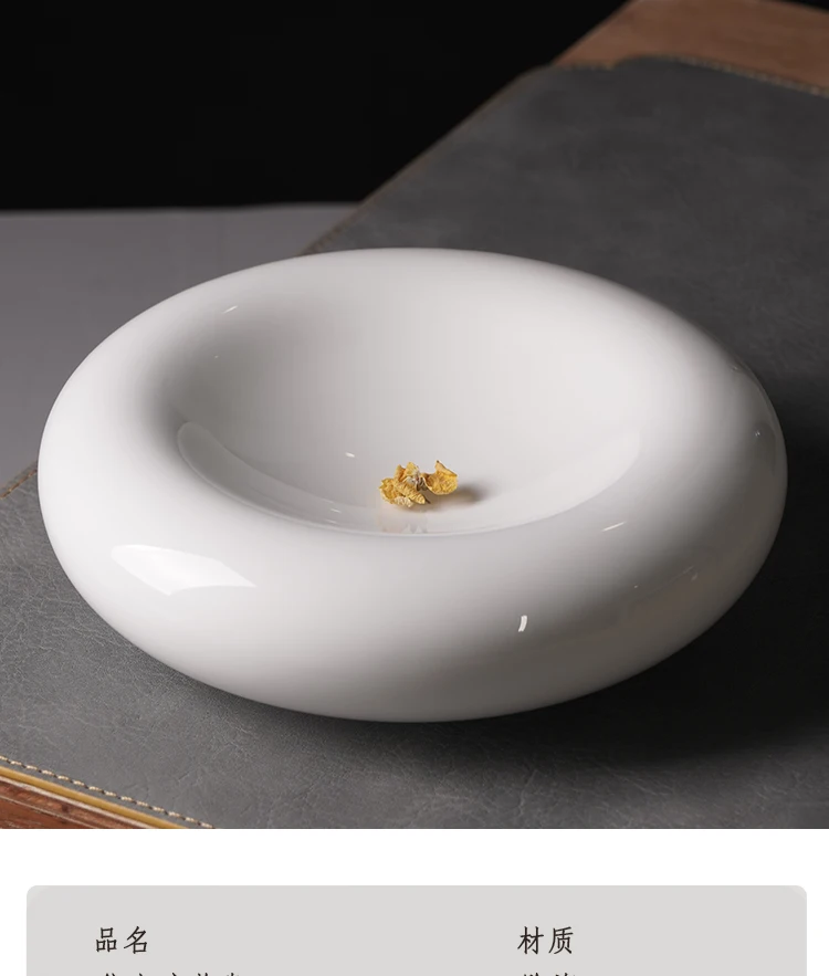 Creative Circular Ceramic Plate with Double Layer Insulation Western Dining Plate White Personalized Restaurant Soup Plate