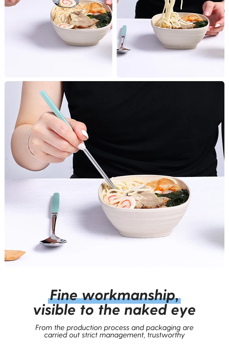 Korean Tableware Set 304 Stainless Steel Cutlery Set High Quality Dinner Set Spoon Chopsticks Set Dinnerware 8Pcs Cutlery Sets