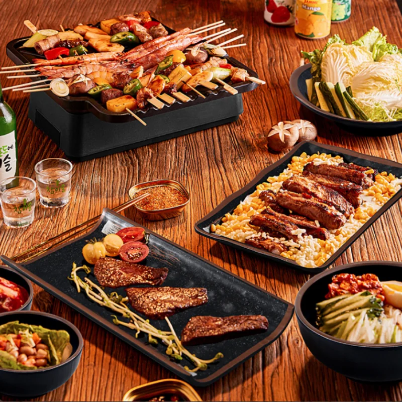 Melamine Dinner Plate Restaurant Tableware Set Serving Plate Sushi Plates Seasoning Dish Dessert Bowl Fruit Plates Salad Bowl