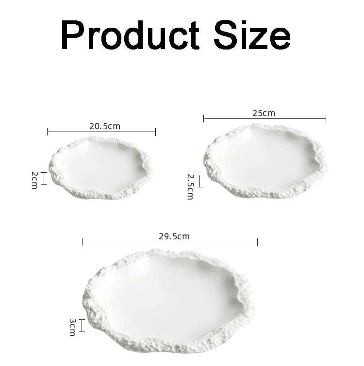 Simple Solid Color Tableware Porcelain Pasta Steak Plate Dinner Plate Creative Kitchen Irregular Serving Tray Cooking Dishes Simple Solid Color Tableware Porcelain Pasta Steak Plate Dinner Plate Creative Kitchen Irregular Serving Tray Cooking Dishes