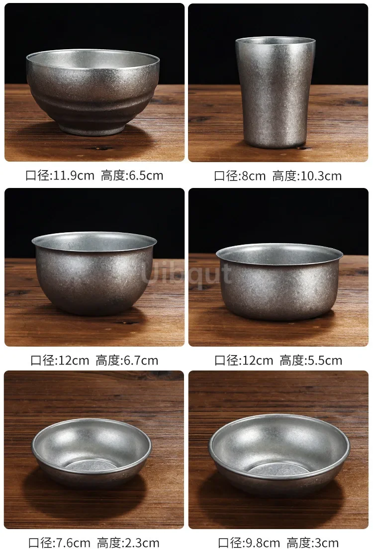 new Retro Cutlery Set Plates Dinnerware Bowls Dining Plates Stainless Steel Western Food Plates steak tray smakk dish Cutlery
